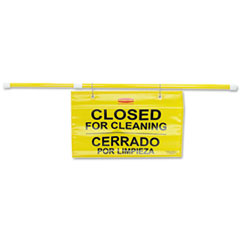 RCP 9S1600YL Hanging Sign Closed for Cleani by Rubbermaid